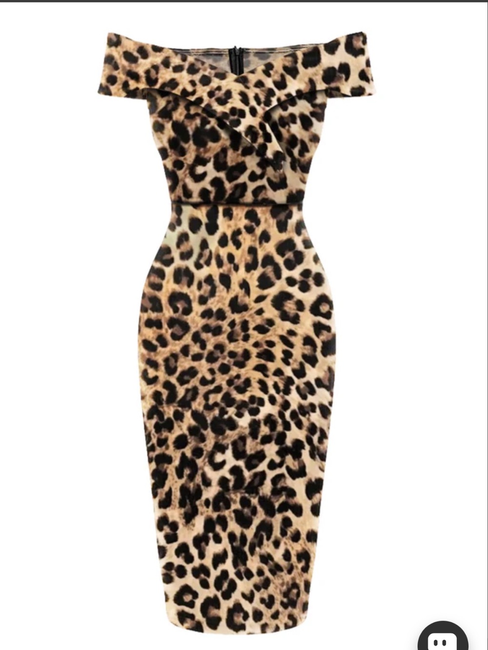Women’s One-Shoulder Leopard Print Bodycon Dress in Tan/Black